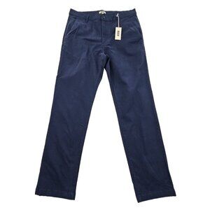 Ruxen Chino Pant Men's 34x32 Navy‎ NEW Relaxed Straight Leg Stretch Twill NWT